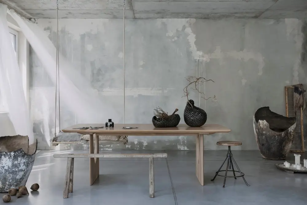 béton brut salon